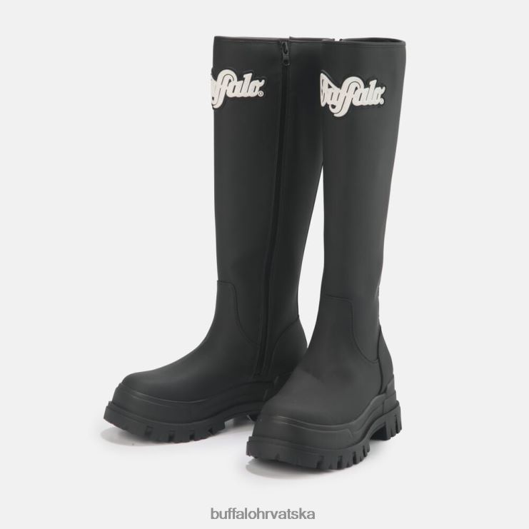 crno Buffalo aspha rain hi boot flat vegan |čizme TDD6T233